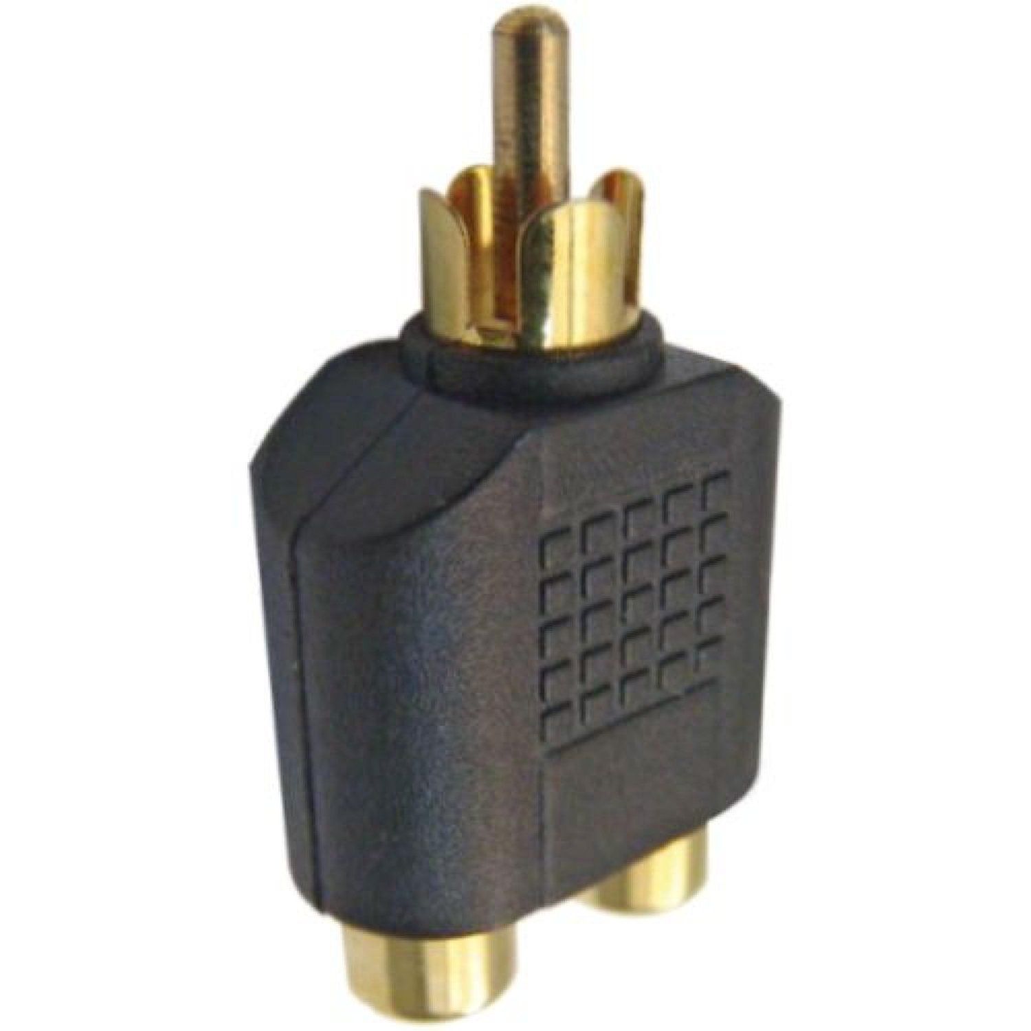 Adaptador 2 RCA Fêmea x 1 RCA Macho Gold Genérico Un.Venda: MVA/5