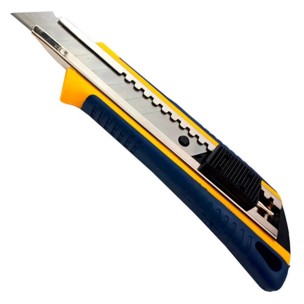 Estilete Emborrachado 18mm Azul Brasfort