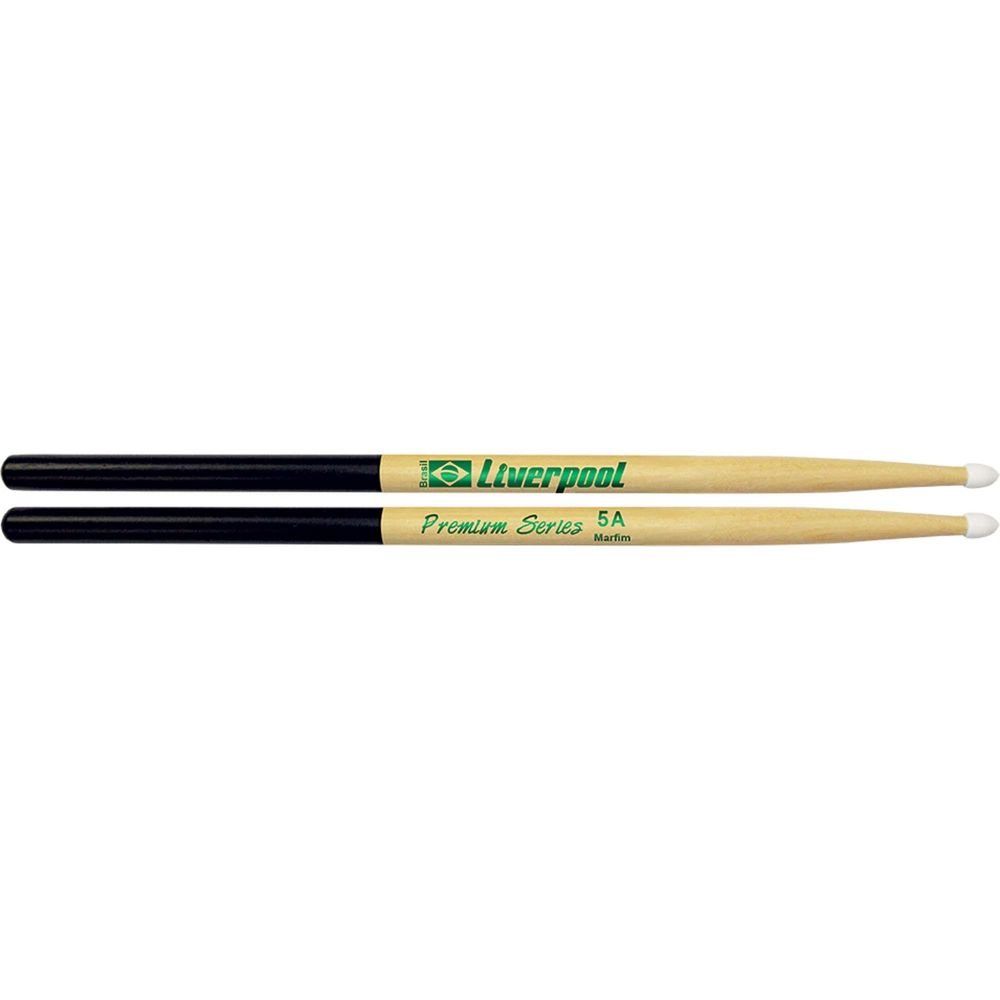 Baqueta para Bateria Premium Pl5an Liverpool - Pacote com 2 Unidades (1 Par)