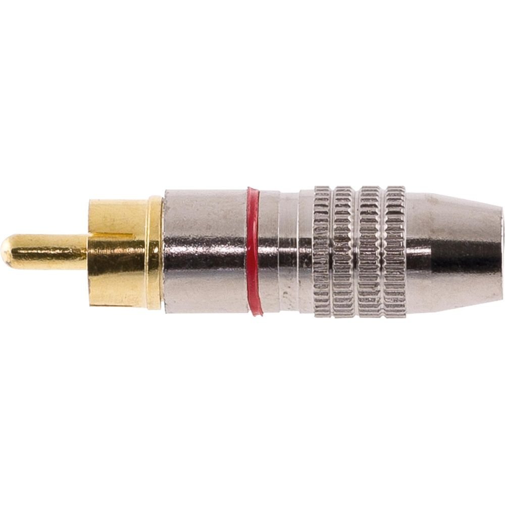 Plug Rca Profissional Pgrc0013 Vermelho Storm
