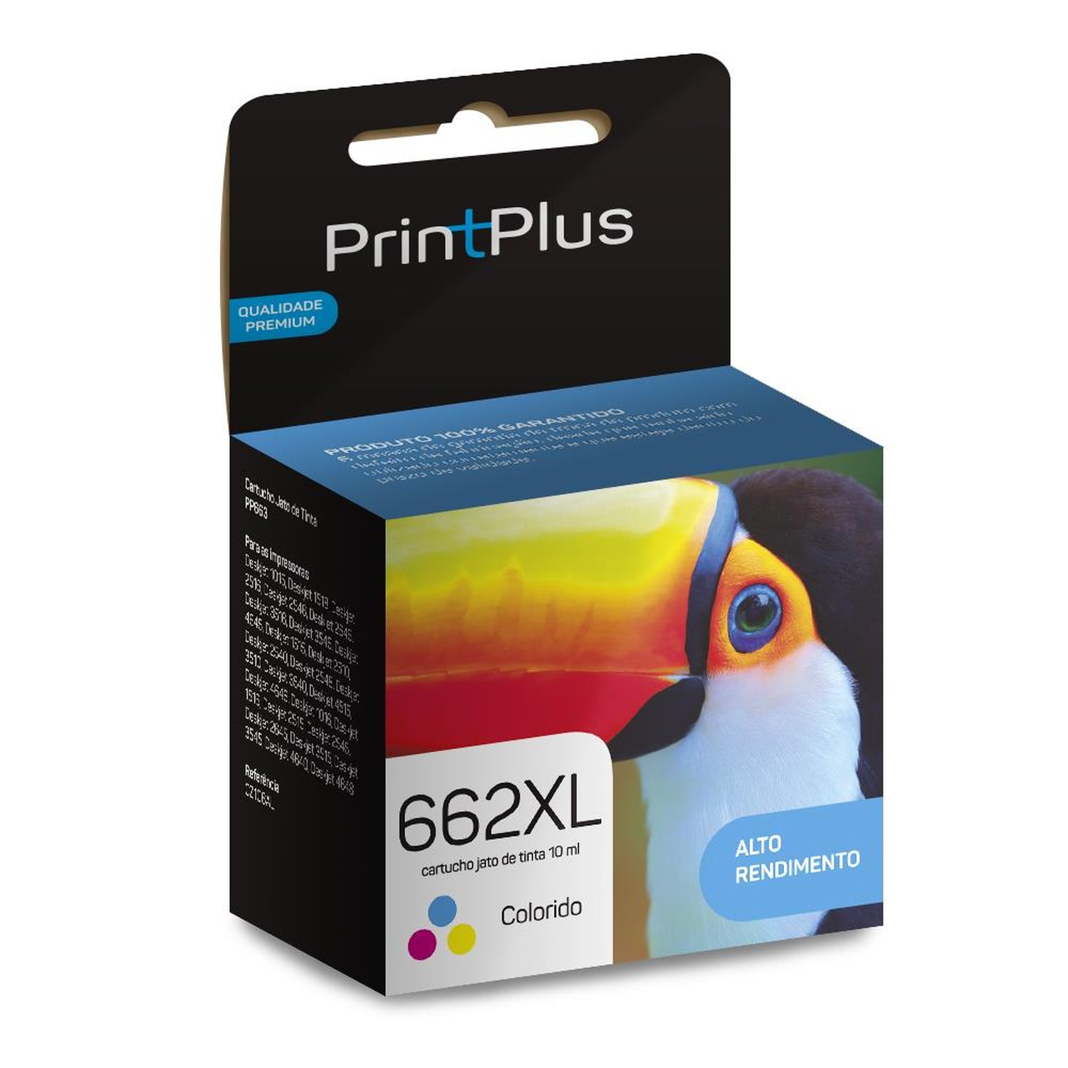 Cartucho Tinta Renew Compatível 662XL Color CZ105AB - Print Plus - PP663