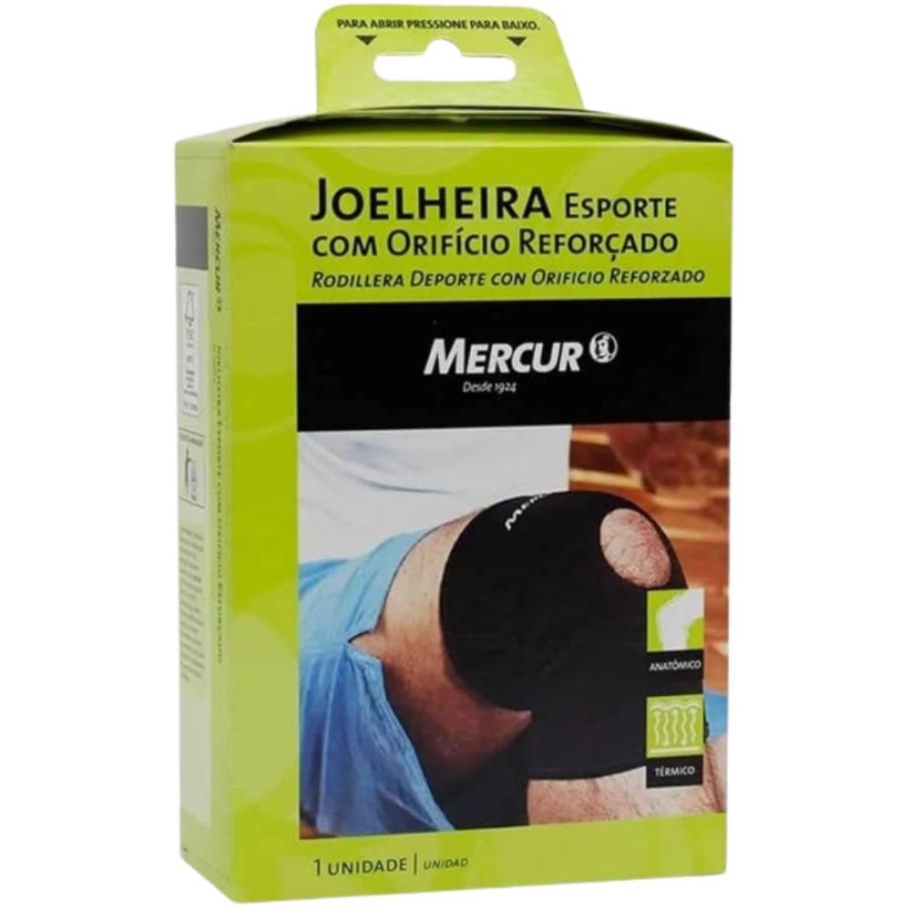 Joelheira Esporte Com Orificio Reforcado Mercur Gg