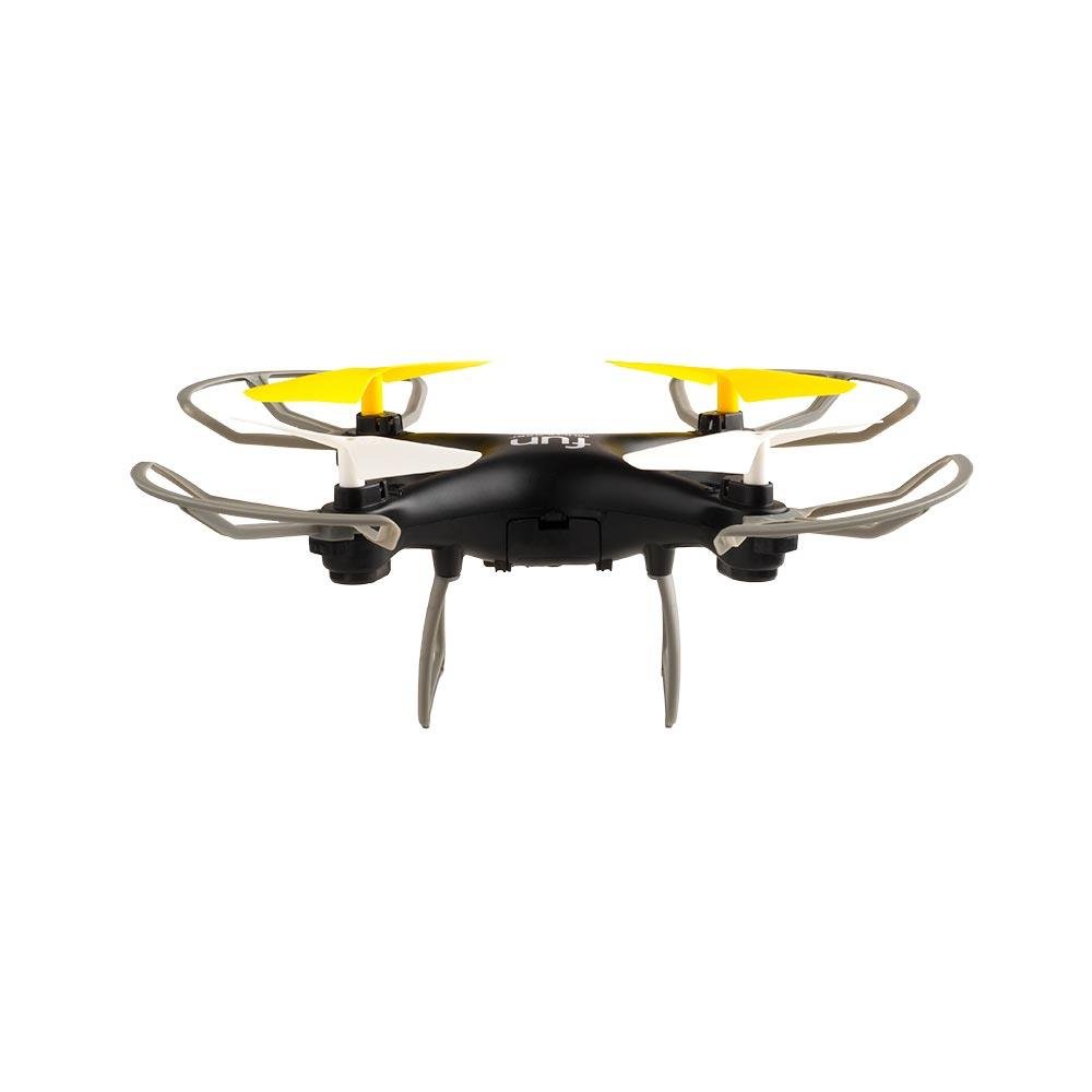 Drone Multilaser Fun Alcance de 50m Flips em 360° C/Controle Remoto Preto/Amarelo- ES253