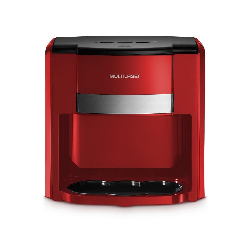 Cafeteira Multilaser 2 Xicaras 127V 500W - Filtro Permanente e Colher Dosadora - Vermelho - BE015