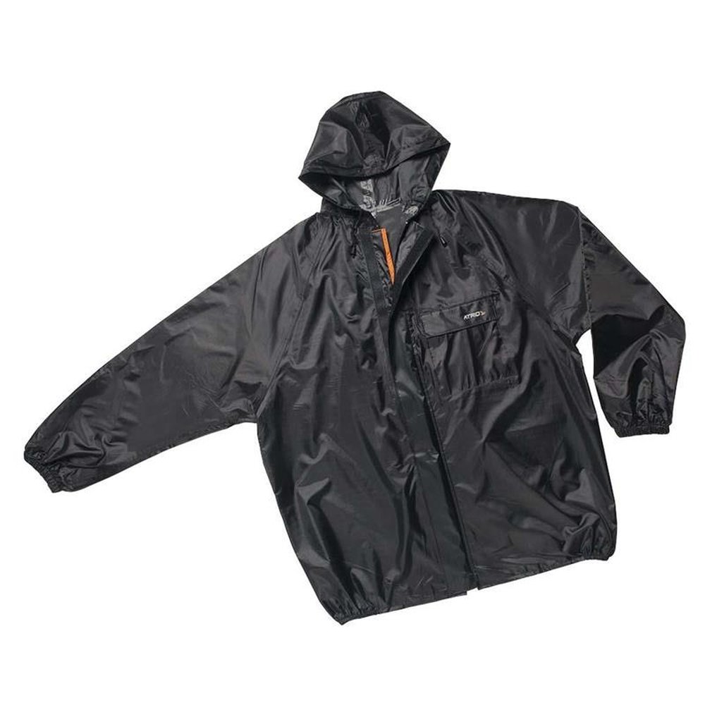 Capa de Chuva com Toca + Calça Street Moto Tam. P Sem Forro e Impermeável Preta Atrio - MT080