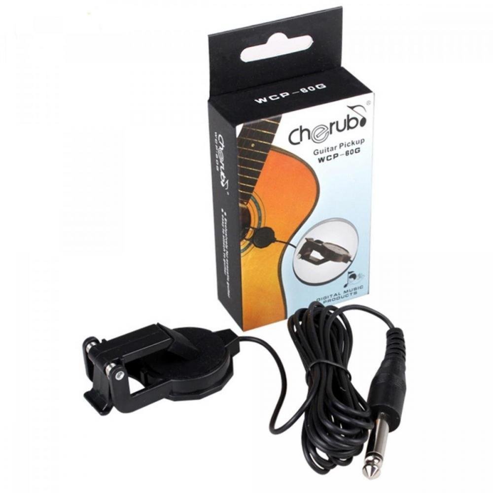 Captador para Violão Clip Cherub Wcp-60g Preto Deval