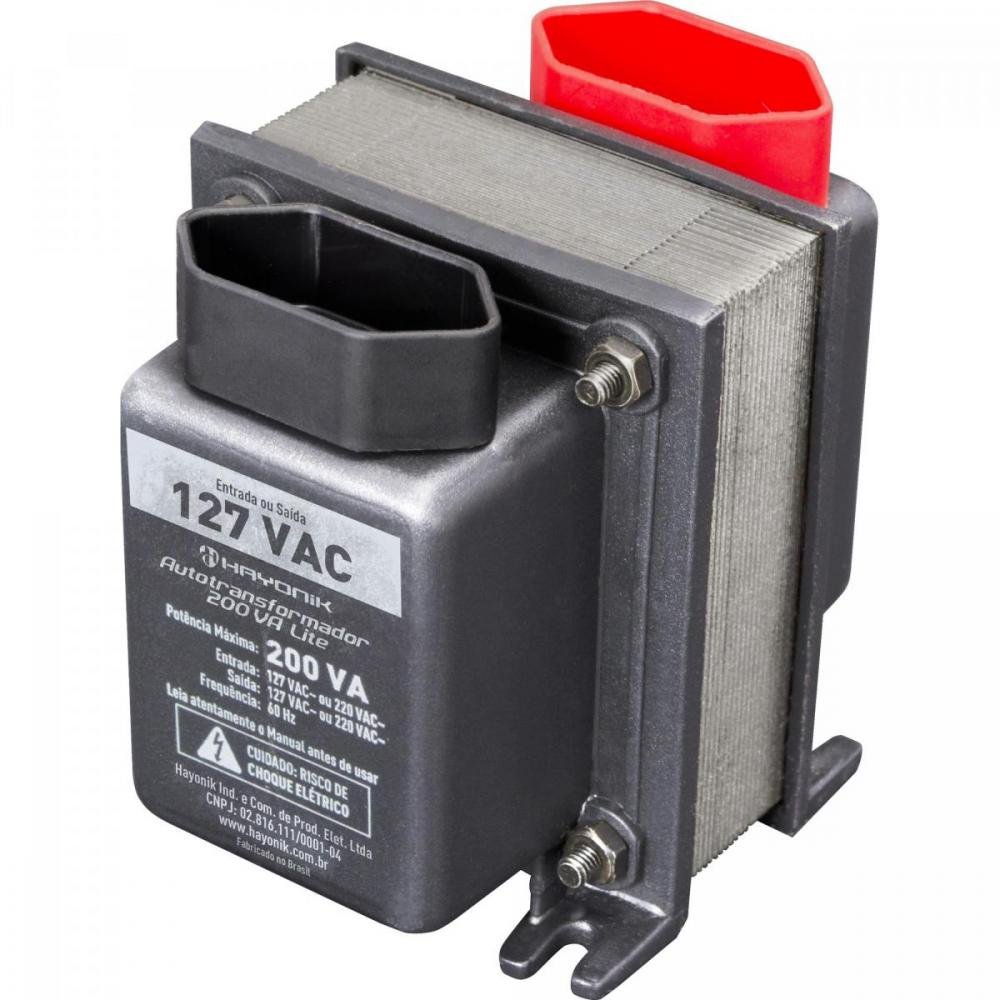 Autotrafo Universal 200VA Lite Preto HAYONIK