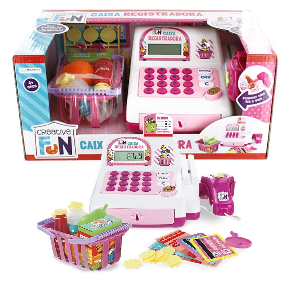 Creative fun caixa registradora rosa- BR387