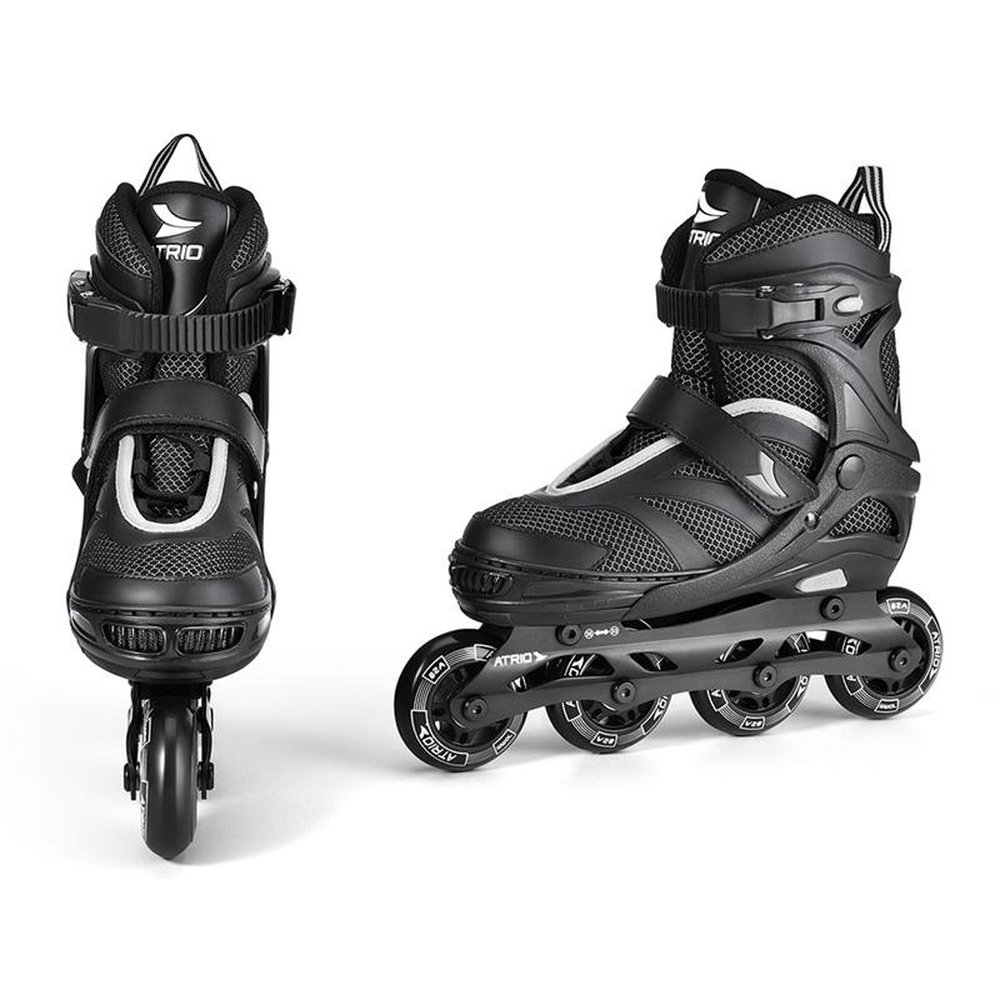 Patins Preto/Cinza Inline Regulável Tamanho 33-36 M Atrio - ES308