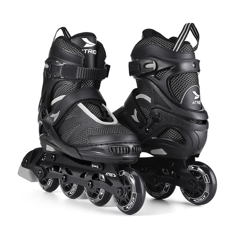 Patins Preto/Cinza Inline Regulável Tamanho 33-36 M Atrio - ES308