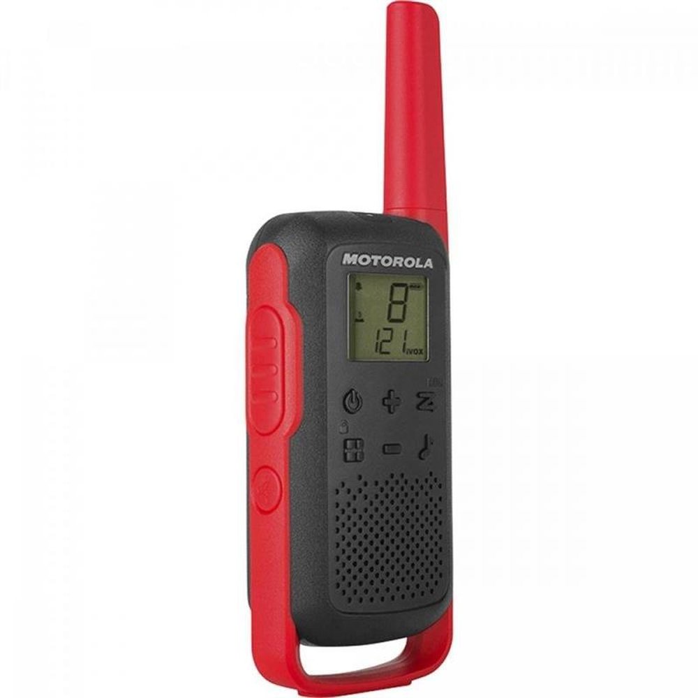 Rádio Comunicador Talkabout 32km T210br Vermelho/Preto Motorola - Caixa com 2 Rádios (1 Par)