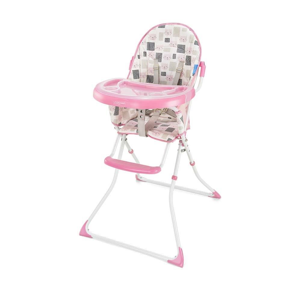 Cadeira Alta De Alimentação Slim Rosa Gatinho Multikids Baby - BB610