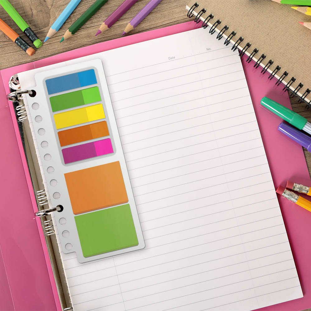 Kit Organizer 5 Flags + 2 Blocos Adesivos Neon 175FL Keep - EI030