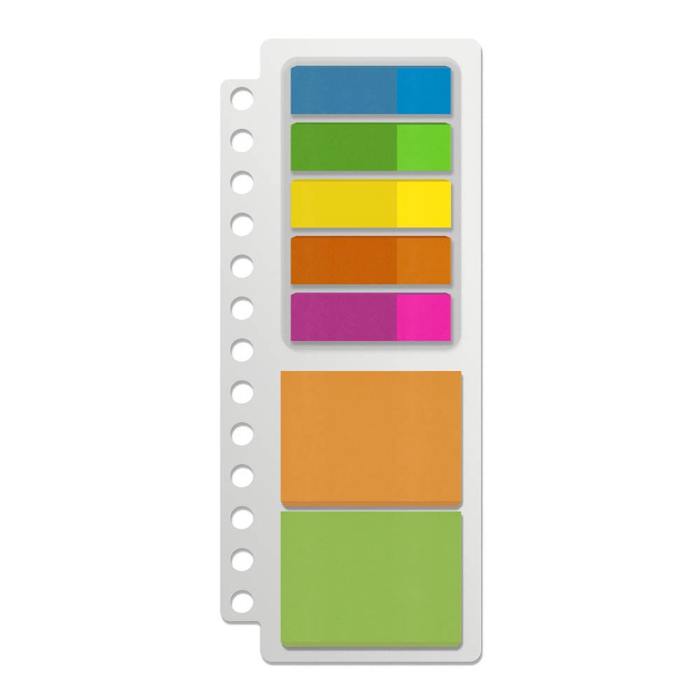 Kit Organizer 5 Flags + 2 Blocos Adesivos Neon 175FL Keep - EI030