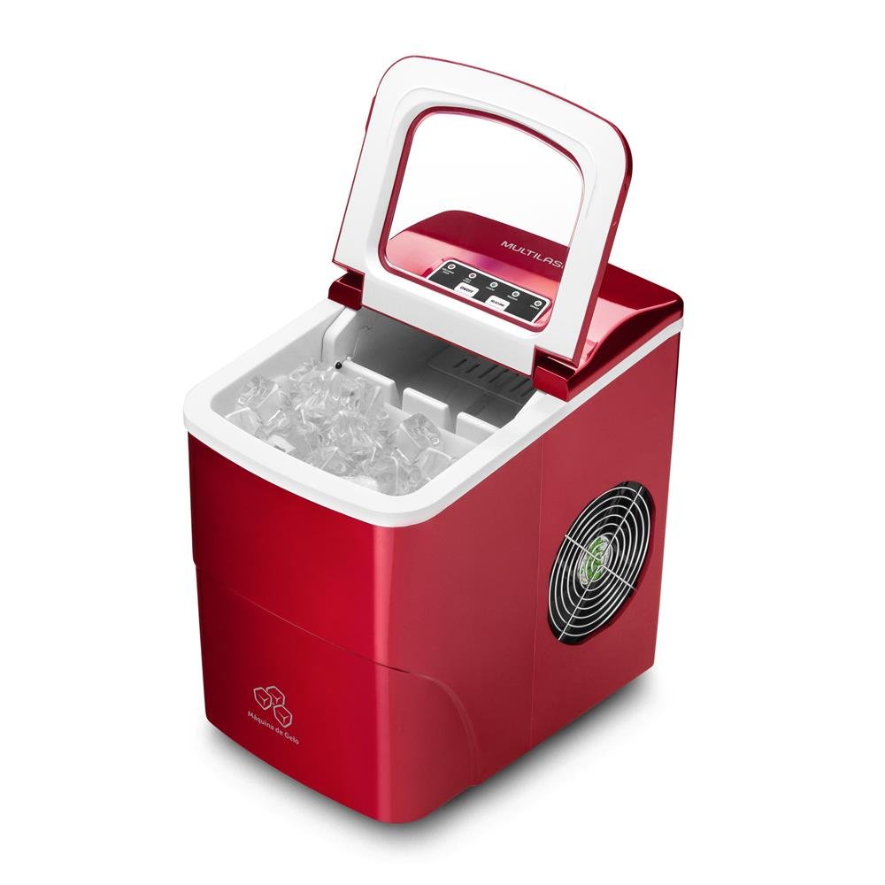 Máquina de Gelo Multilaser 220V 100W Vermelha - HO070