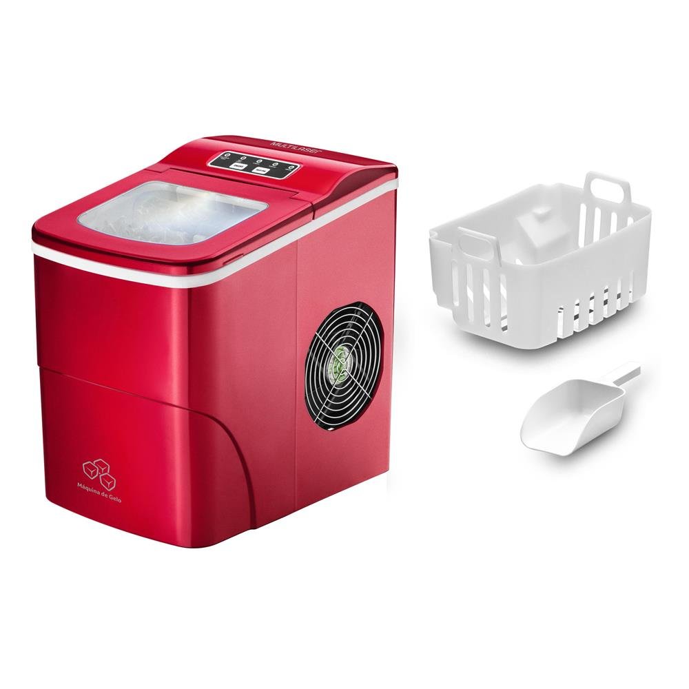Máquina de Gelo Multilaser 220V 100W Vermelha - HO070