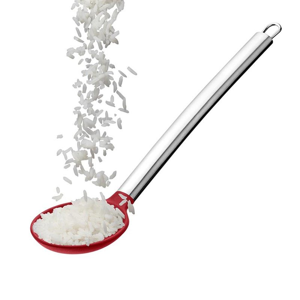 Colher de Arroz de Silicone Cabo Inox Vermelha UP Home Multilaser - UD069