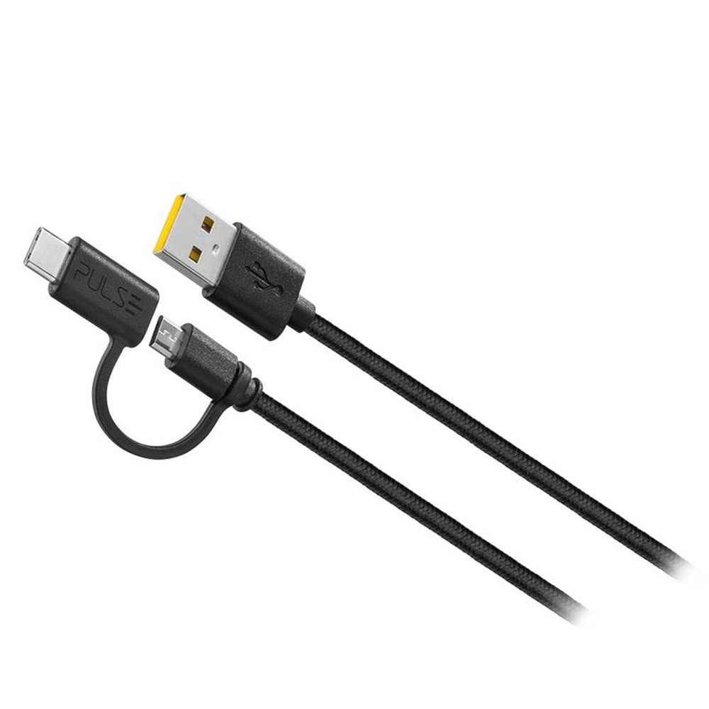Cabo Premium 2 em 1 Micro USB/Tipo-C 1,5m Pulse - WI415