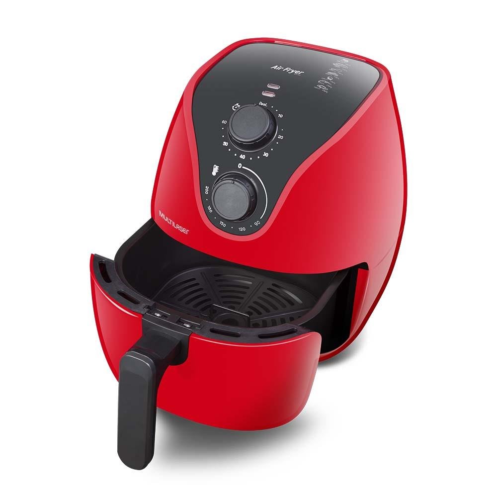 AIR FRYER 4L vermelha 127V - 1500W COM GRADE - CE083