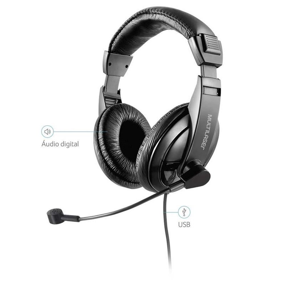 Fone De Ouvido Headset Giant Usb Multilaser - PH245
