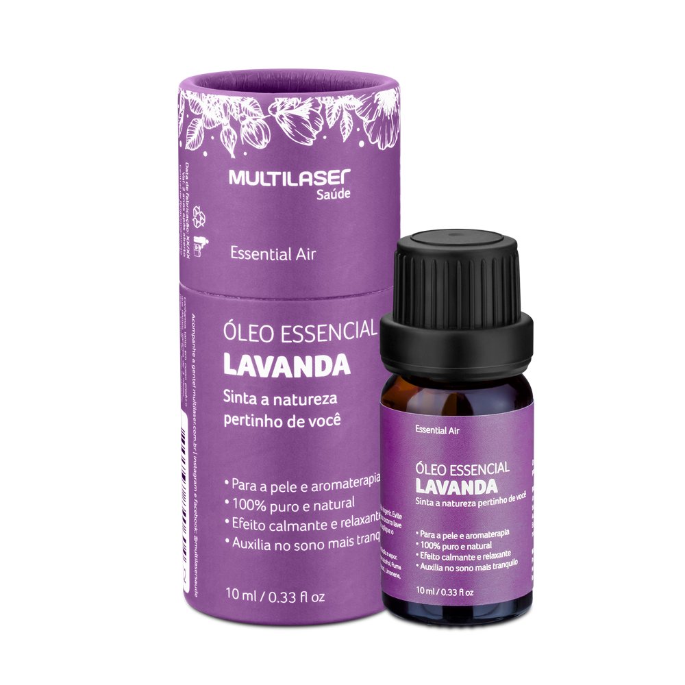Óleo Essencial De Lavanda Anti-Estresse 10ML Multilaser Saude - HC122