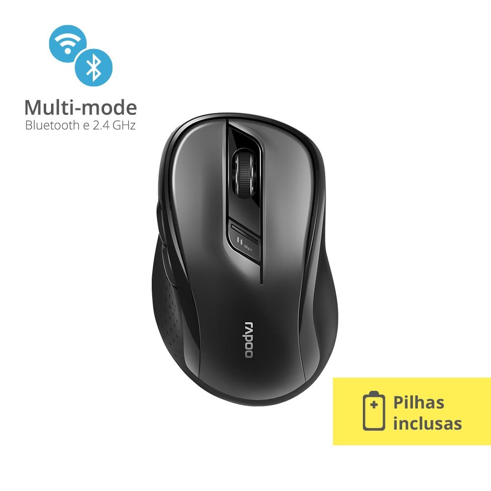 Mouse M500 Bluetooth + 2.4 GHZ Preto Rapoo - RA013