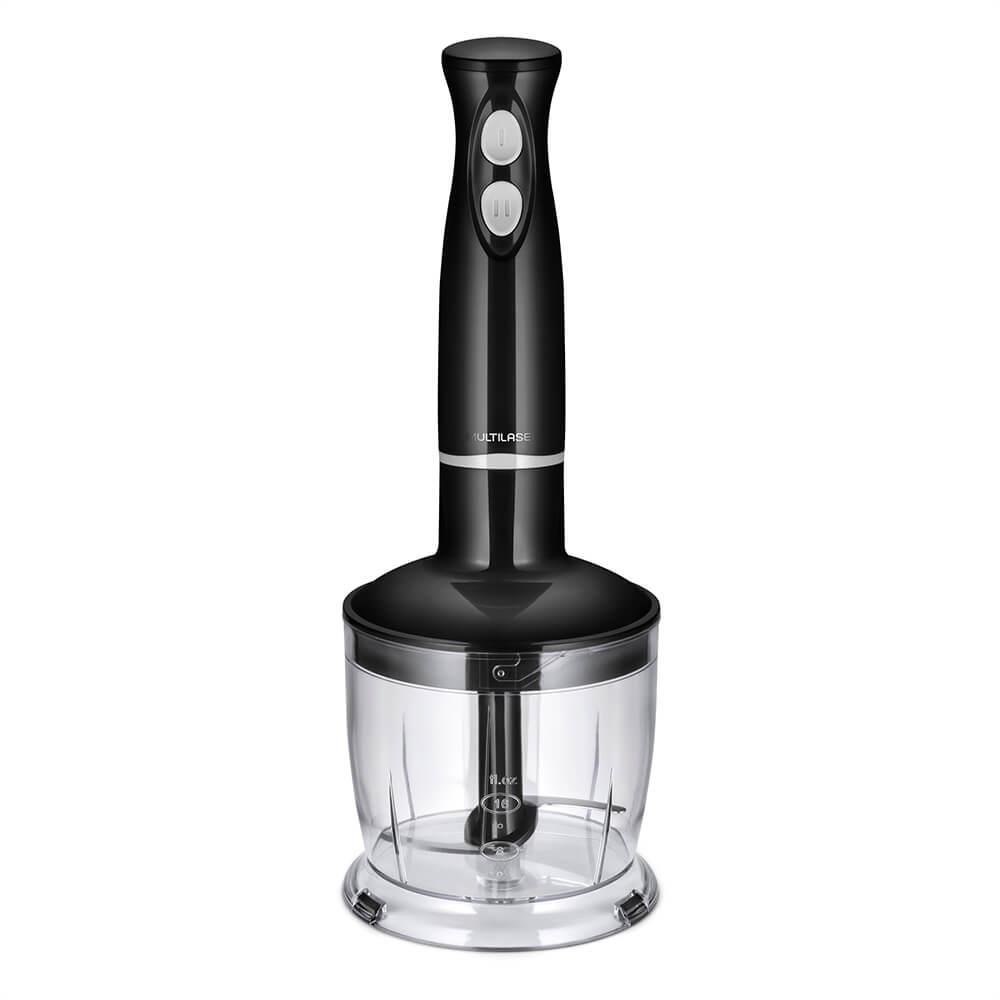 Mixer 3 em 1 Multilaser 220V-350W 2 Velocidades e copo processador / lamina inox para triturar / batedor de clara - Preto - FP06