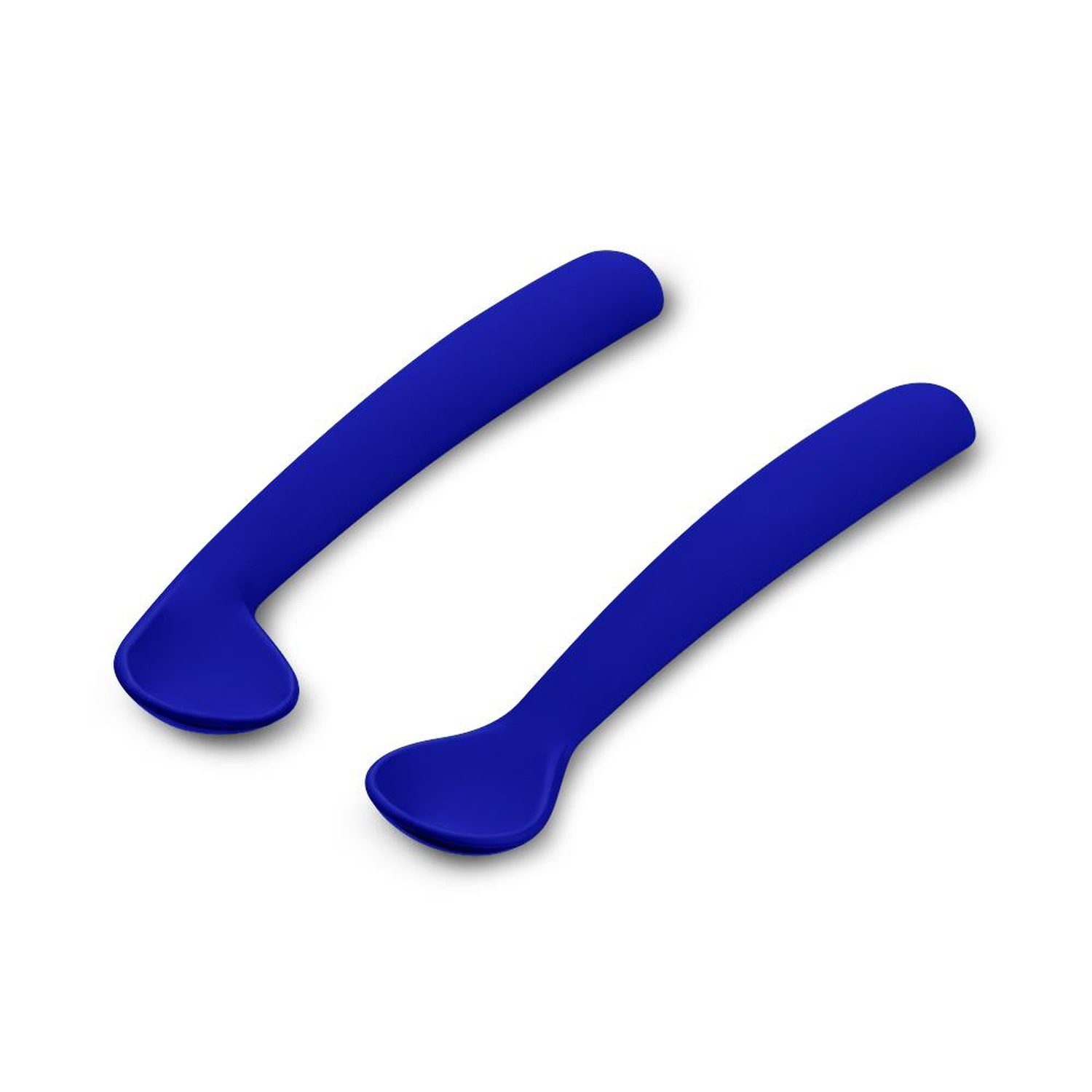 Kit Duas Colheres Multikids Baby First Bites no Case Silicone Azul - BB1045
