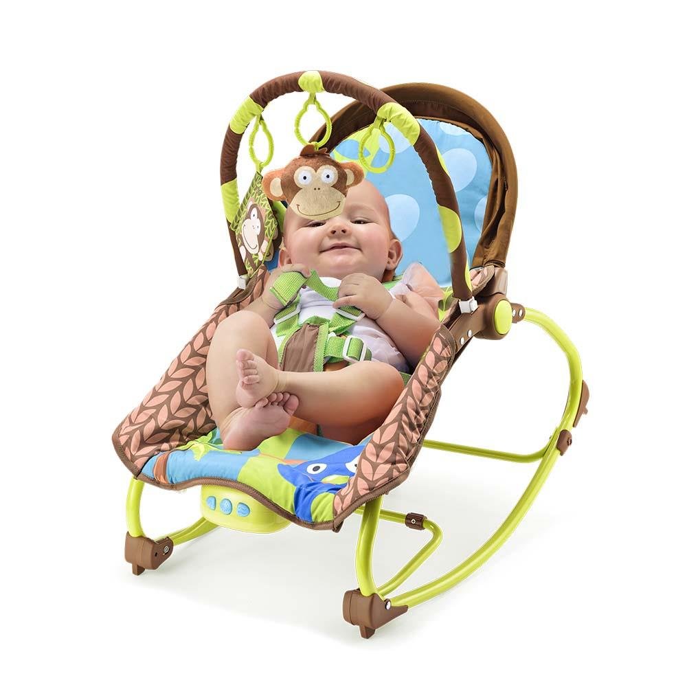 Cadeira De Balanço Para Bebês 0-20Kg Macaco Multikids Baby - BB365