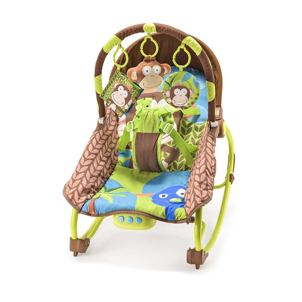 Cadeira De Balanço Para Bebês 0-20Kg Macaco Multikids Baby - BB365