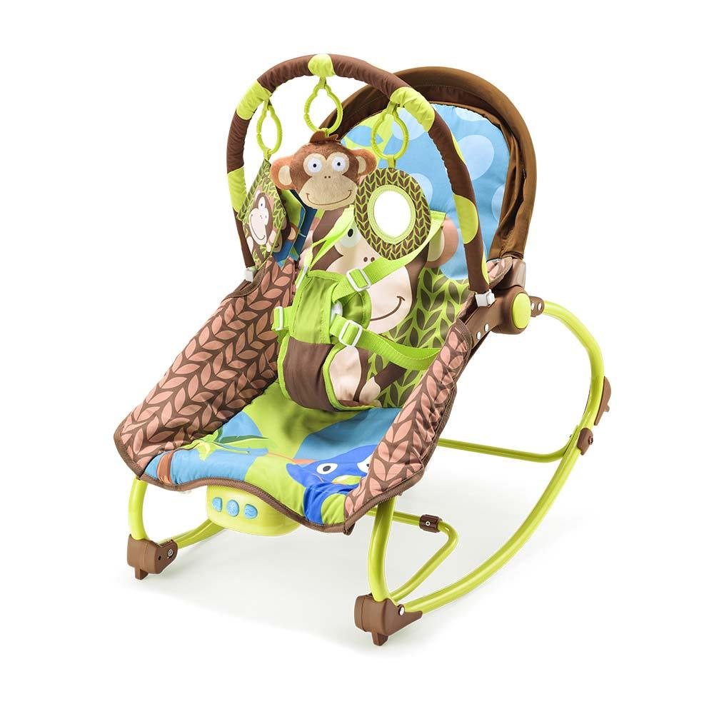 Cadeira De Balanço Para Bebês 0-20Kg Macaco Multikids Baby - BB365