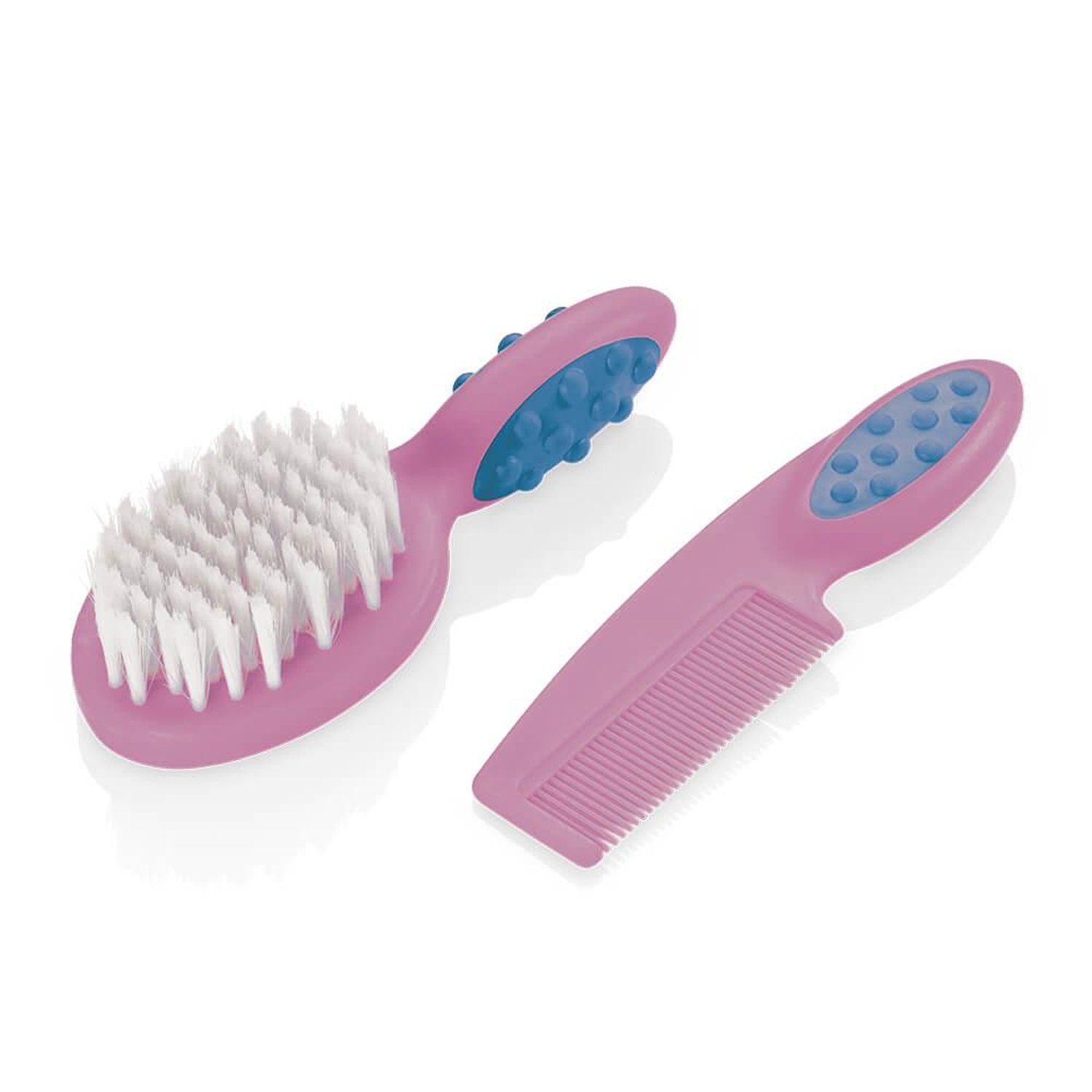 Pente E Escova Para Cabelo Soft Touch Rosa Multikids Baby - BB207