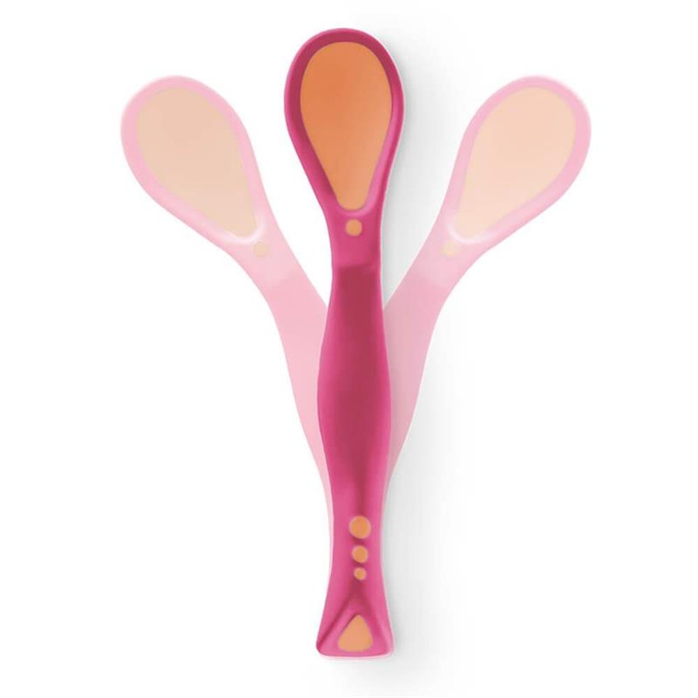 Conjunto De Colheres Flexíveis Funny Meal Rosa/Laranja Multikids Baby - BB060