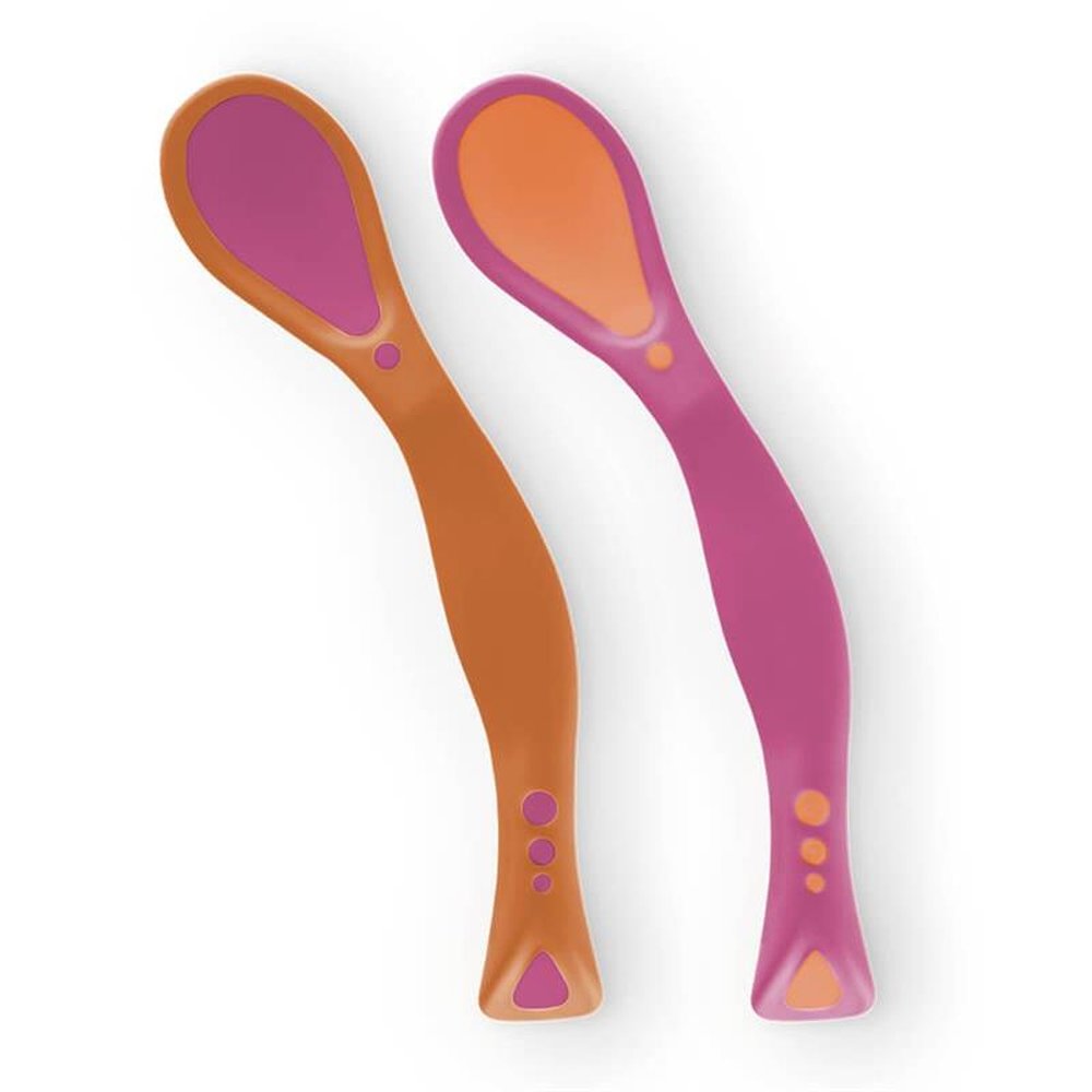 Conjunto De Colheres Flexíveis Funny Meal Rosa/Laranja Multikids Baby - BB060