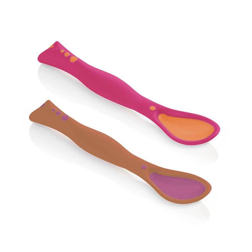 Conjunto De Colheres Flexíveis Funny Meal Rosa/Laranja Multikids Baby - BB060