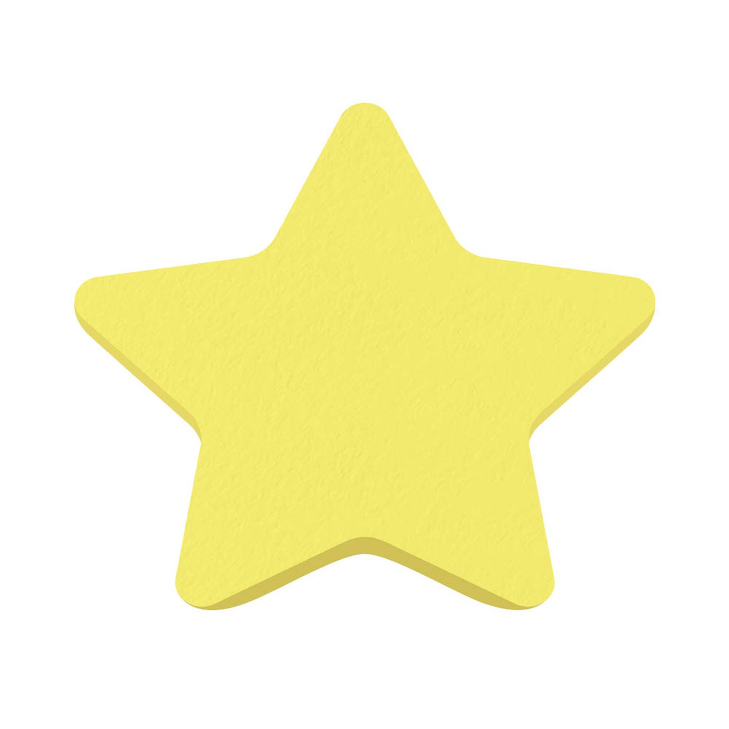 Bloco Adesivo Estrela 70x70mm Amarelo Neon 50FL Keep - EI026