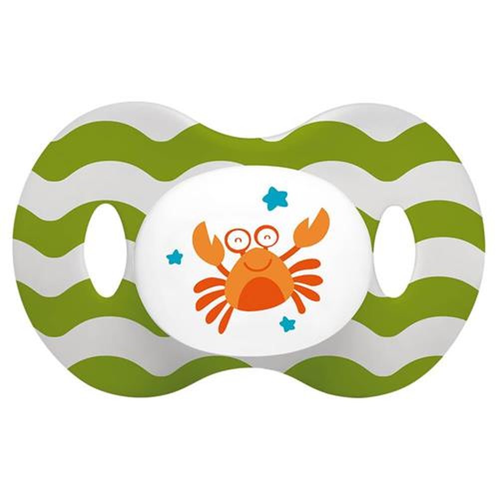 Chupeta Ocean PP Verde E Branca Ortoflex Tam 1 (0-6 M) Multikids Baby - BB135