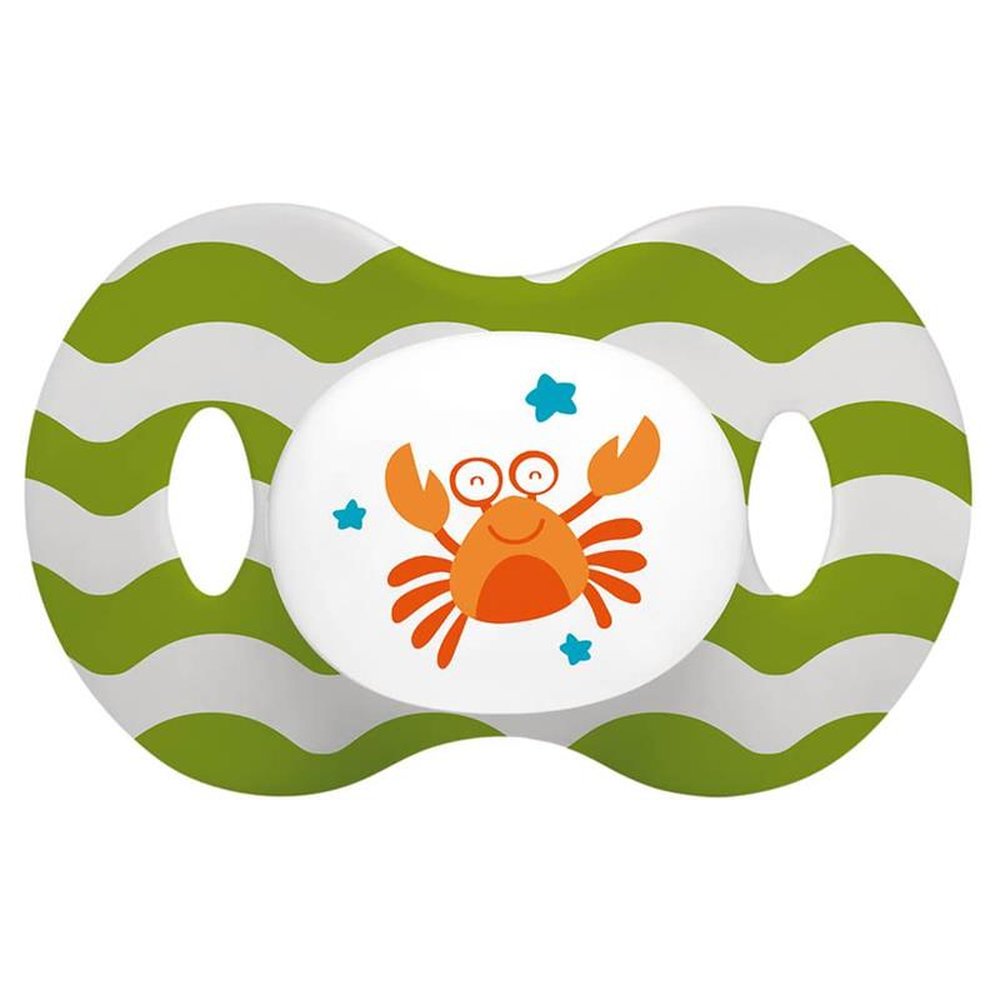 Chupeta Ocean PP Verde E Branca Ortoflex Tam 1 (0-6 M) Multikids Baby - BB135