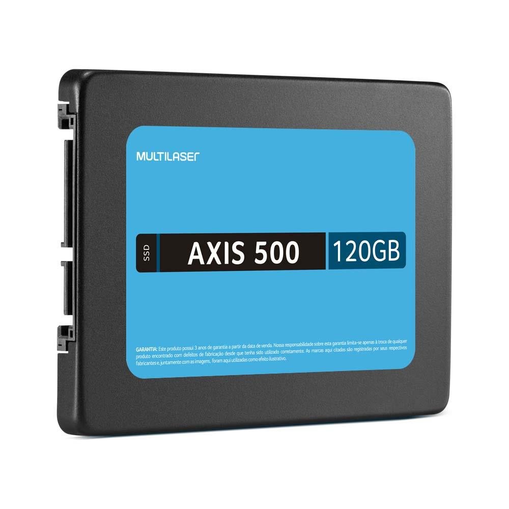 SSD multilaser 2,5 POL. 120GB AXIS 500 - GRAVAÇÃO 500 MB/S - SS100