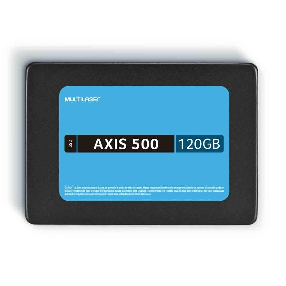SSD multilaser 2,5 POL. 120GB AXIS 500 - GRAVAÇÃO 500 MB/S - SS100
