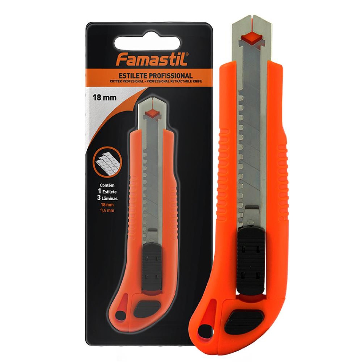 Estilete Famastil Blister Profissional 18mm