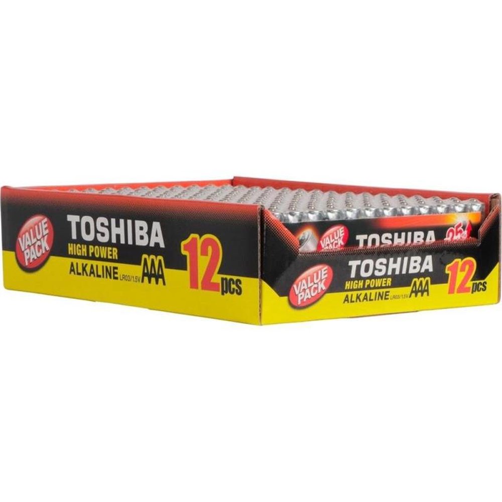 Pilha Alcalina AAA 1,5V LR03GCP Toshiba - Cartela com 12 pilhas