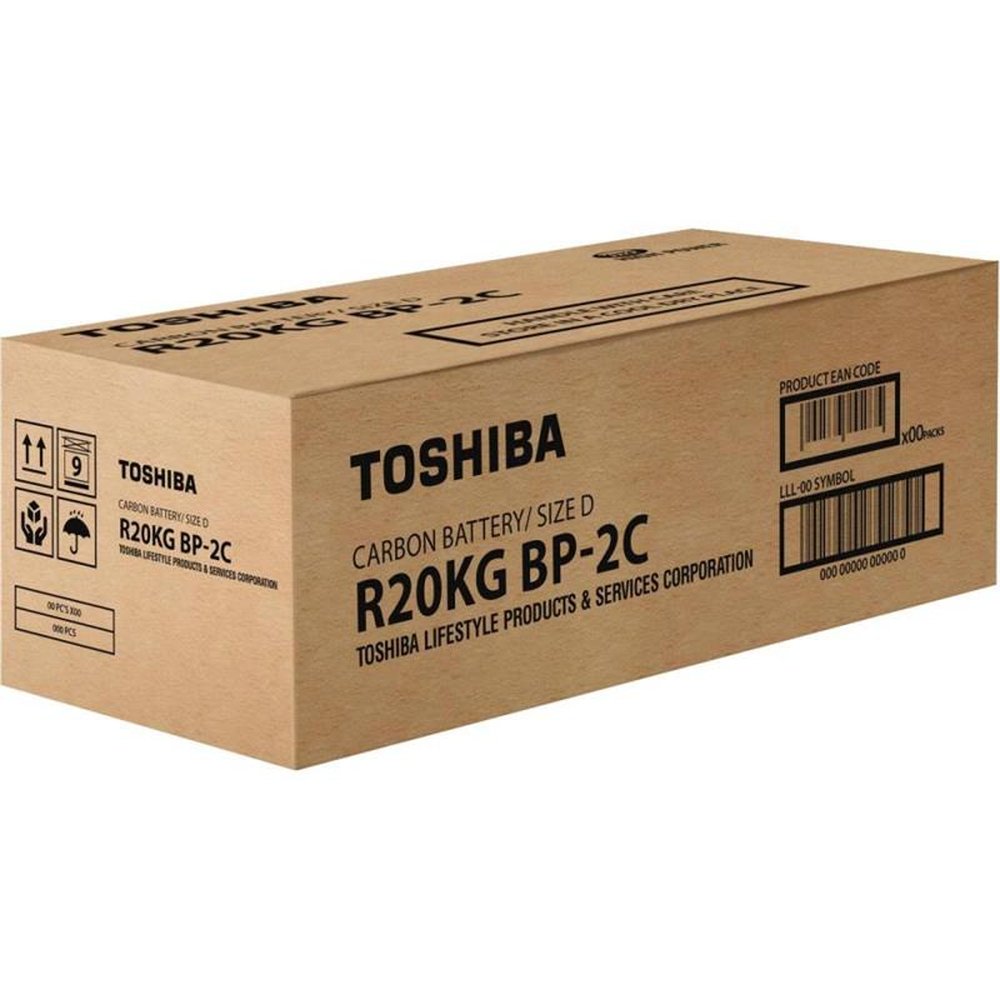 Pilha D Comum R20kg Toshiba - Cartela com 2 unidades