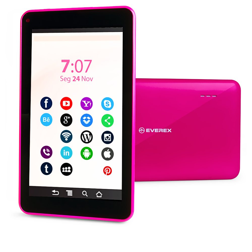 Tablet Quad Core, Tela 7", 1GB RAM, 32GB, WI-FI, Bluetooth, Android 11 Go - Rosa