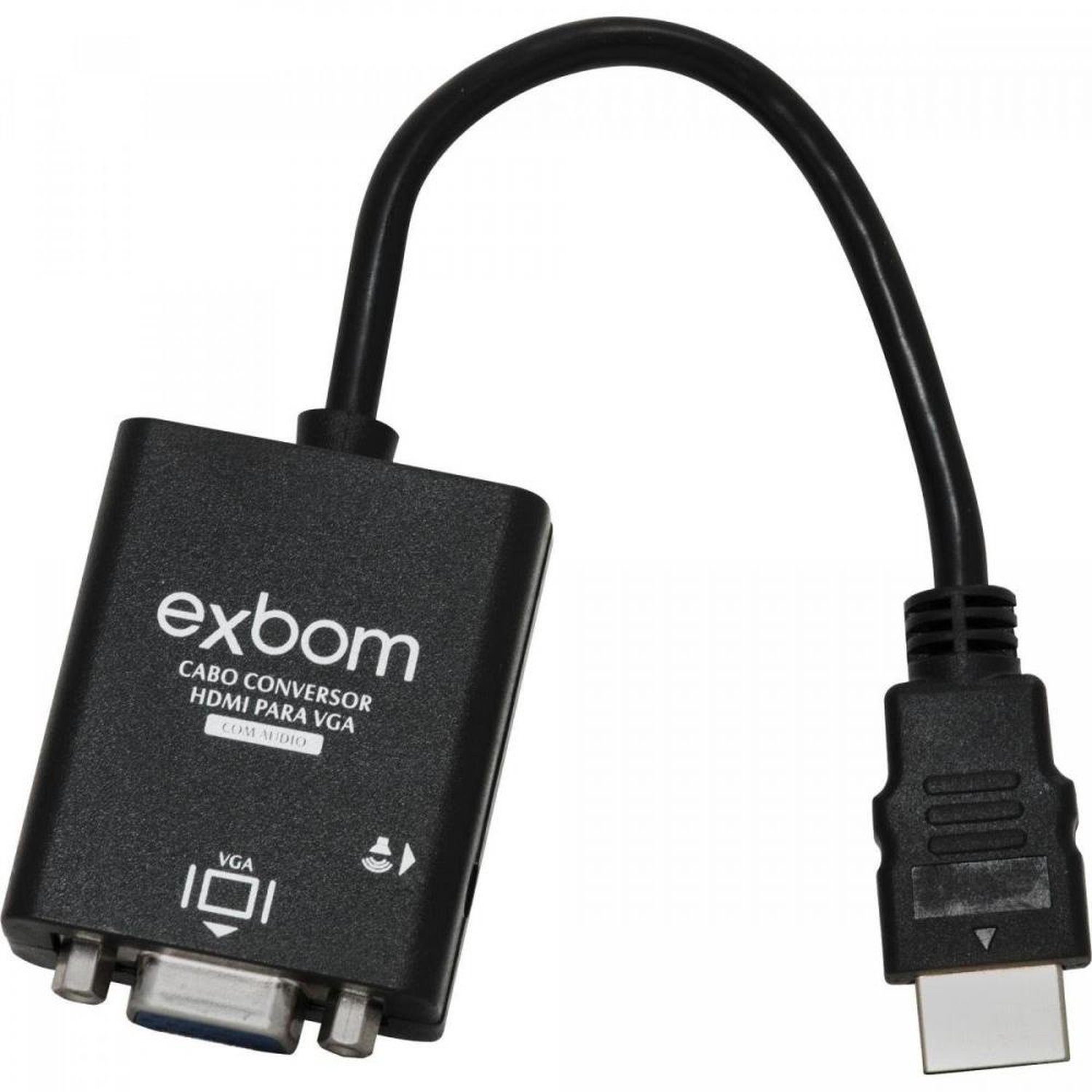 Cabo Conversor Hdmi x Vga com Áudio Cc-Hv100 Preto Exbom