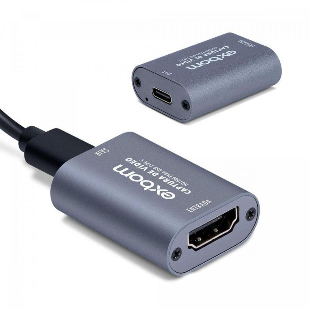 Placa de Captura de Vídeo Hdmi para Usb Type-C 4k Cv-U3c100 Exbom