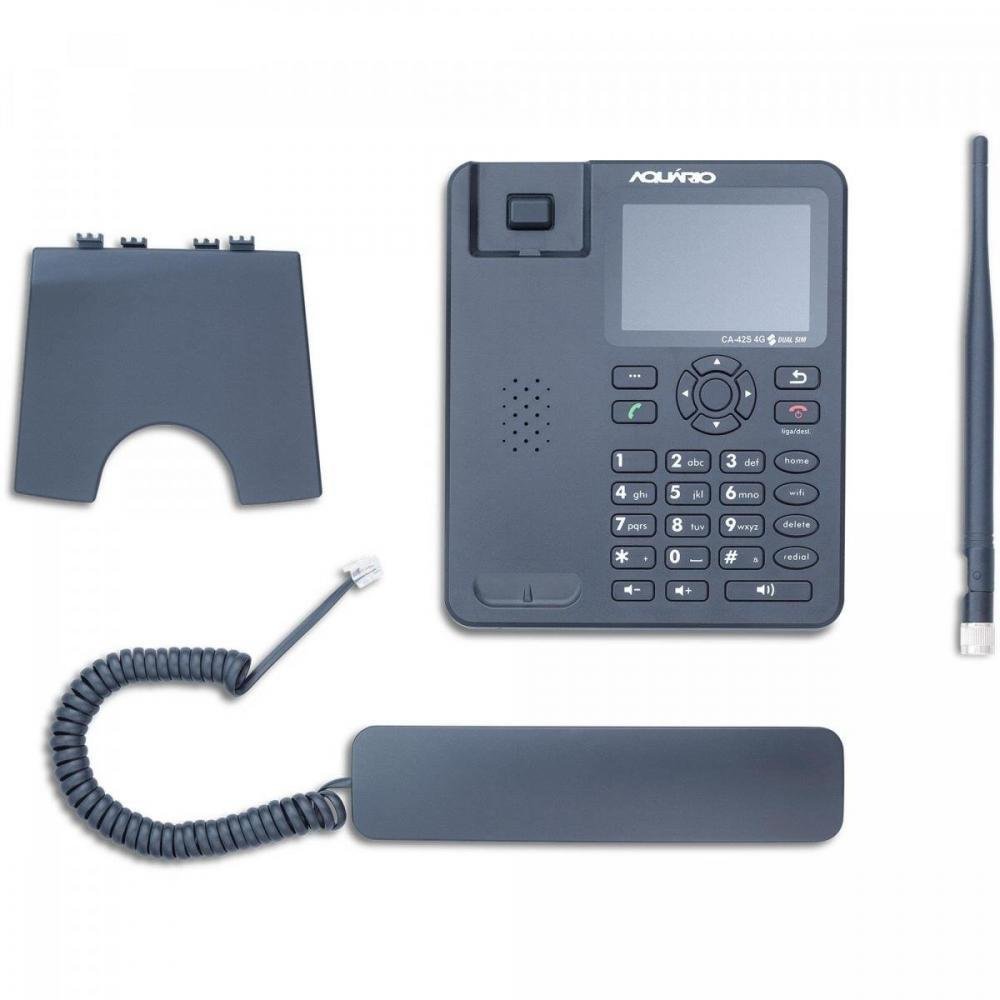 Telefone Celular Fixo 4g 2 Chip Ca42s Preto Aquário