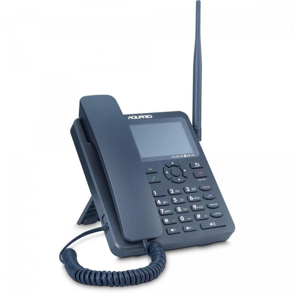 Telefone Celular Fixo 4g 2 Chip Ca42s Preto Aquário