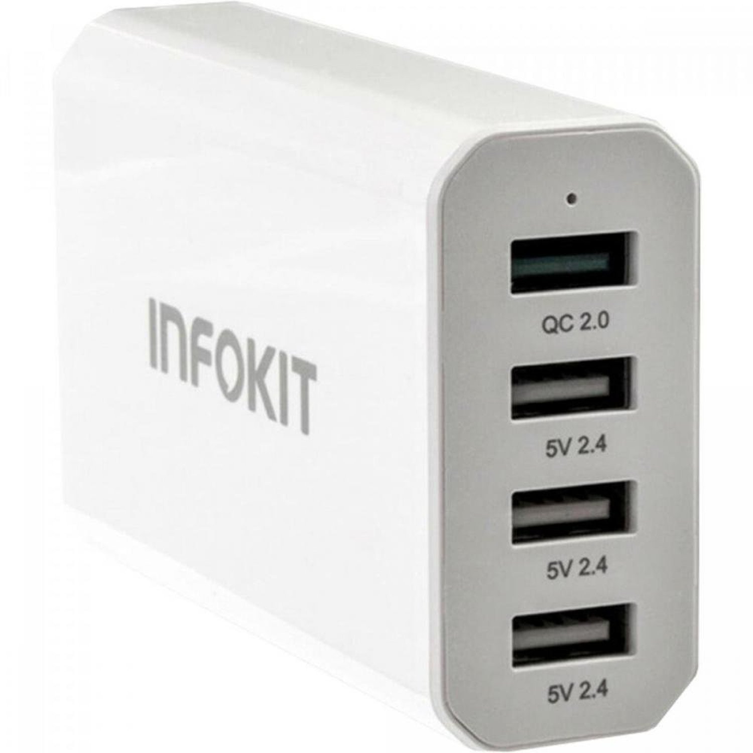 Carregador Turbo Usb 40w Qc2.0 Branco Exbom