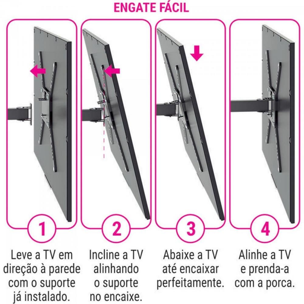 Suporte Articulado Tv 19" a 56" Stpa50 Multivisão